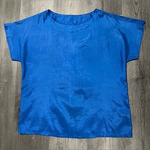 Judy Bond Royal Blue Short Sleeve Blouse - Women’s Size 14